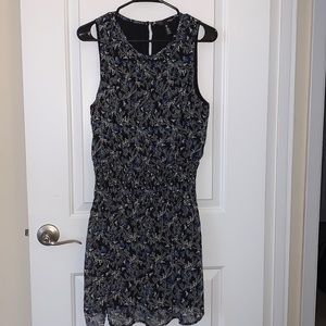 aqua dress. floral pattern
